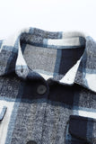 Plaid Print Long Shirt Jacket