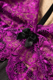 Lace Spice Satin Babydoll with Slit