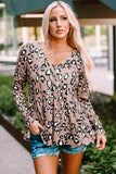 V Neck Buttoned Flowy Top