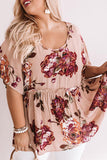 Plus Size Floral Babydoll Tunic Top