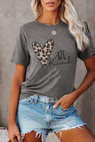 Be Kind Heart Print O-Neck T-shirt