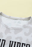 GOOD VIBES Leopard Print Tee