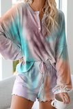Floral Print White Knit Lounge Set