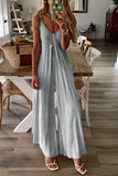 Gradient Color Spaghetti V-Neck Wide Leg Jumpsuit