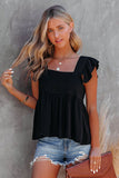 Flutter Shoulder Babydoll Top