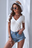 Surplice V Neck Tee
