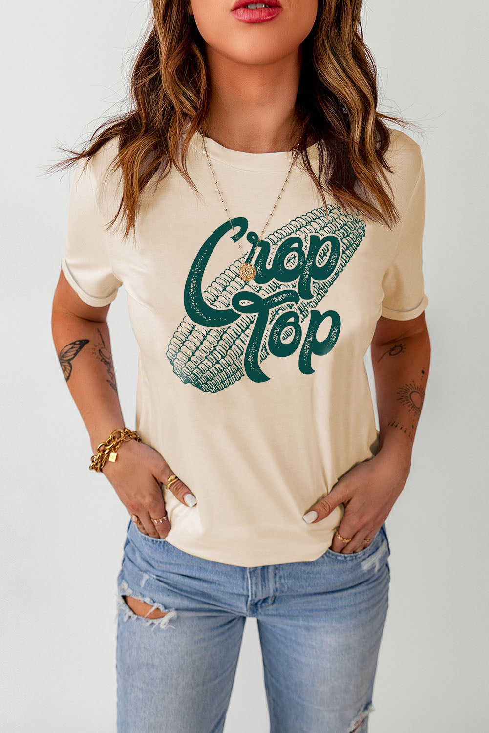 Corn Crop Top Graphic Tee