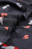 V-neck Short Sleeve Fashion Print Fantasy Fluttering Blouse