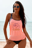 Tie-Dye Print Women's 2 Piece Tankini