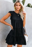Pocket Tiered Ruffled Mini Dress
