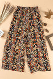 Floral Print High Waist Wide Leg Pants