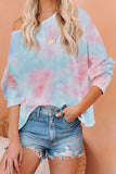 Rainbow Tie Dye Pullover Long Sleeve Top
