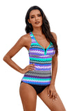 Tie-dye Racerback Tankini Swimsuit