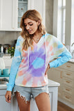 Colorblock The Sun Cotton Blend Tie Dye Hoodie