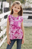 Camo Print Flounced Armholes Little Girls’ Tank