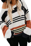 Striped Pattern Knit Sweater