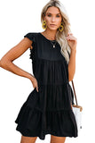 Pocket Tiered Ruffled Mini Dress