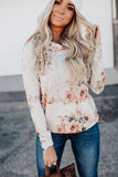 Floral Hoodie with Kangaroo Pocket