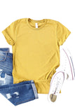 Solid Color Crew Neck Tee