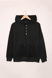 Snap Button Pullover Hoodie with Pocket