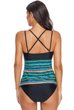 Tribal Geometry Tankini Swim Top