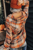 Plaid Pocket Buttoned Long Sleeve Shirt