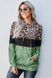 Leopard Tie Dye Colorblock Hoodie