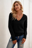 Carry On Knit V Neck Pullover Sweater