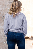 Rugby Heart Shape Print Long Sleeve Sweatshirt