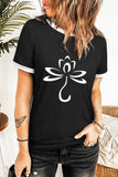 Plant Graphic Print Short Sleeve T Shirt