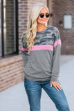 Camouflage Patchwork Long Sleeve Top