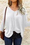 Twist Knot Waffle Knit Long Sleeve Top