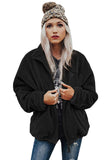 Zip Up Sherpa Coat with Pocket