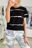 Tie-dye Stripe Casual T-Shirt