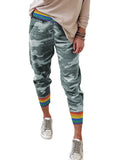 Rainbow Stripe Gray Camo Casual Pants