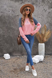 Khaki Color Block Raglan Sleeve Top