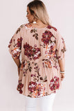 Plus Size Floral Babydoll Tunic Top