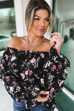 Floral Off Shoulder Plus Size Top