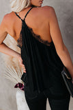 Deep V Neck Wrap Spaghetti Strap Tank Top