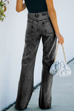 High Rise Slit Anklet Flare Jeans