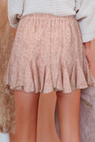Ruffled Floral Mini Skirt