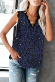 V Neck Lace Trim Floral Tank