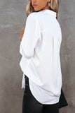 Satin Button Shirt with Pocket