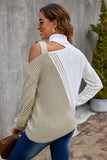 Turtleneck Cold Shoulder Sweater