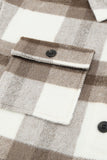 Plaid Print Pocket Women Shacket
