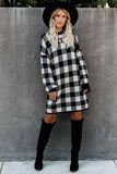 Gingham Balloon Sleeve Sweater Dress