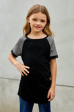 Raglan Sleeve Kid Tee with Side Buttons