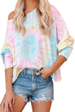 Rainbow Tie Dye Pullover Long Sleeve Top