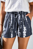 Tie Dye Drawstring Casual Shorts