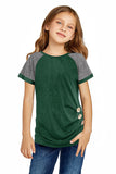 Raglan Sleeve Kid Tee with Side Buttons